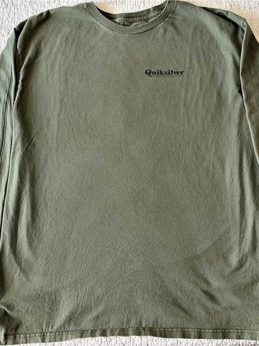 Quiksilver Long Sleeve Graphic Tee Men's Green Long Sleeve Tee XL